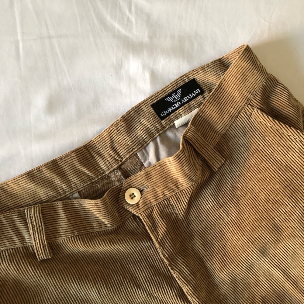 Giorgio Armani Men's Corduroy Pants in Camel